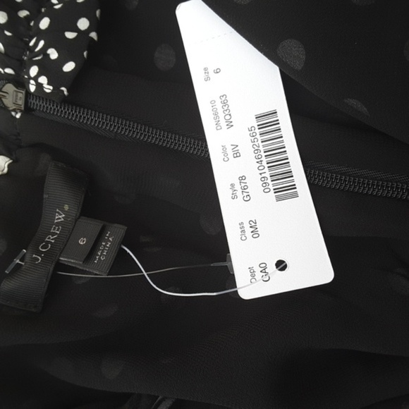 NWT J. Crew One Shoulder Polka Dots Bow Top 6&10 - Picture 6 of 7